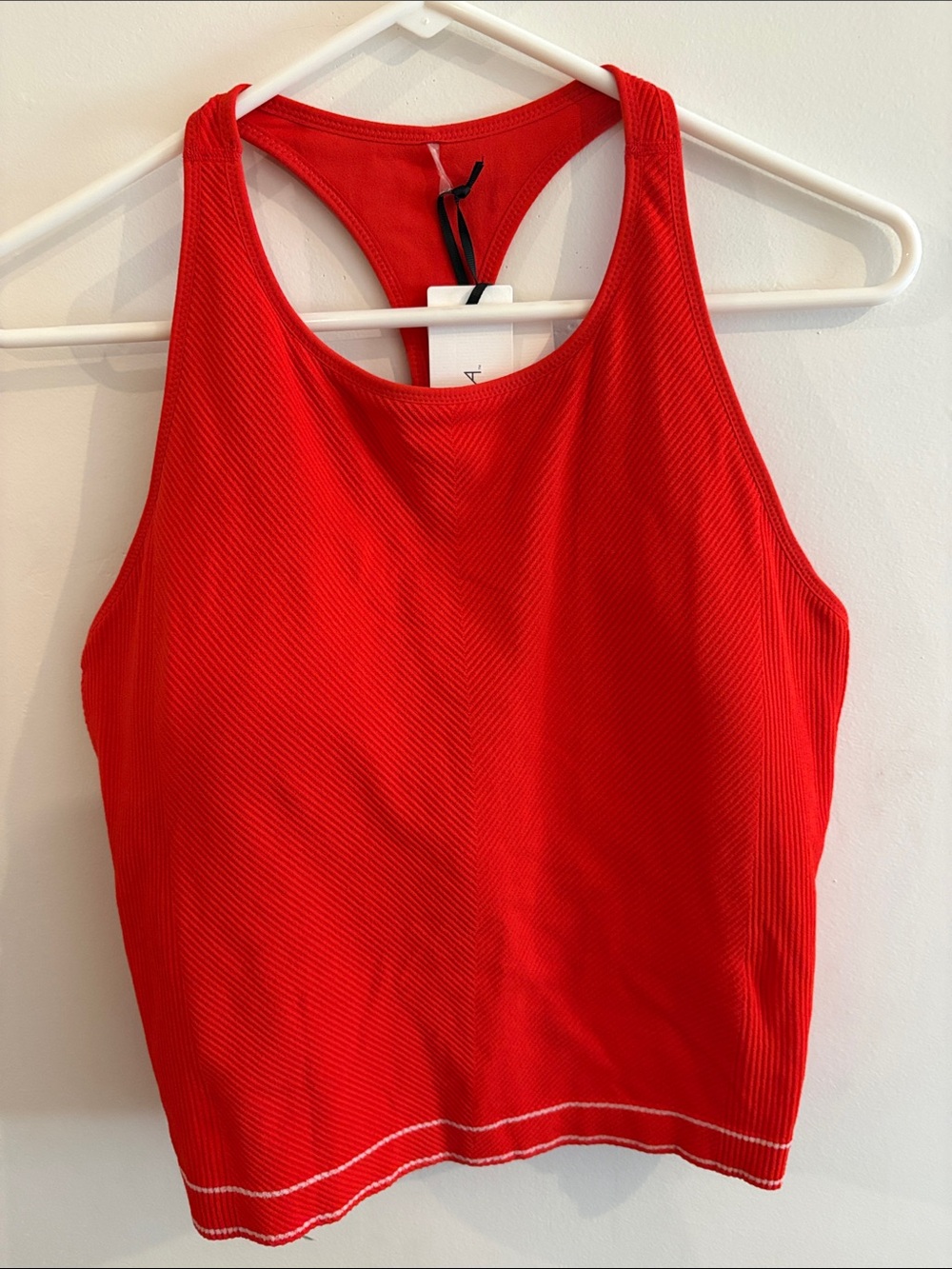 Red Ribbed Racerback Tank Top Calia